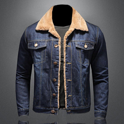 Men's - Stylish Denim Jacket with Warm Lining