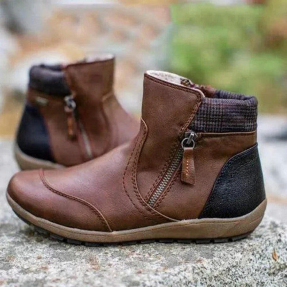 Women's - Ankle Boots - Warm Lined Leather