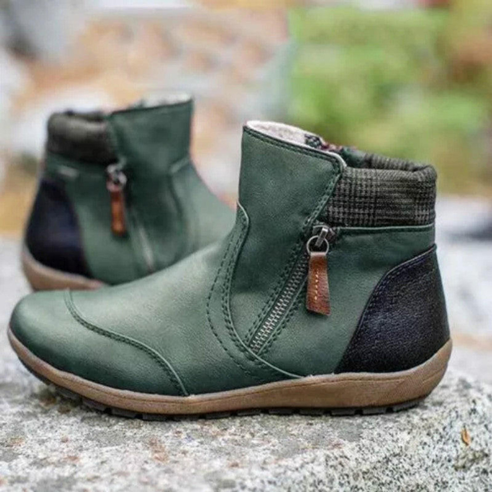 Women's - Ankle Boots - Warm Lined Leather