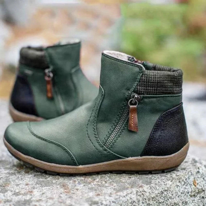 Women's - Ankle Boots - Warm Lined Leather