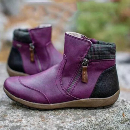 Women's - Ankle Boots - Warm Lined Leather