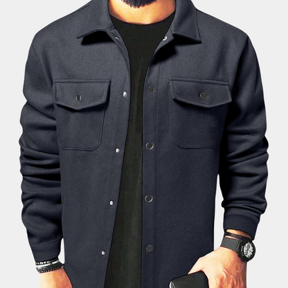 Men's - Button-Down Jacket - Stylish & Versatile - Lightweight Casual Outerwear
