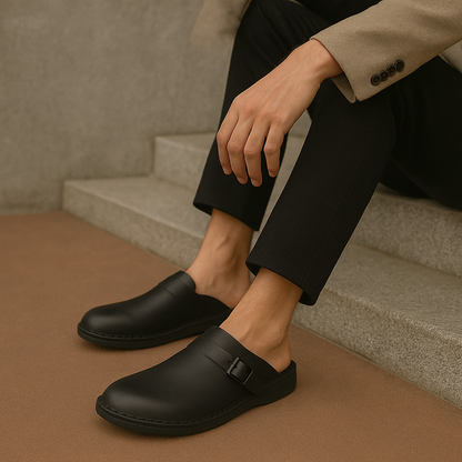 Men's - Rustic Slip-On Clogs - Comfortable and Stylish Footwear for Everyday Use - Ideal for Casual Outfits