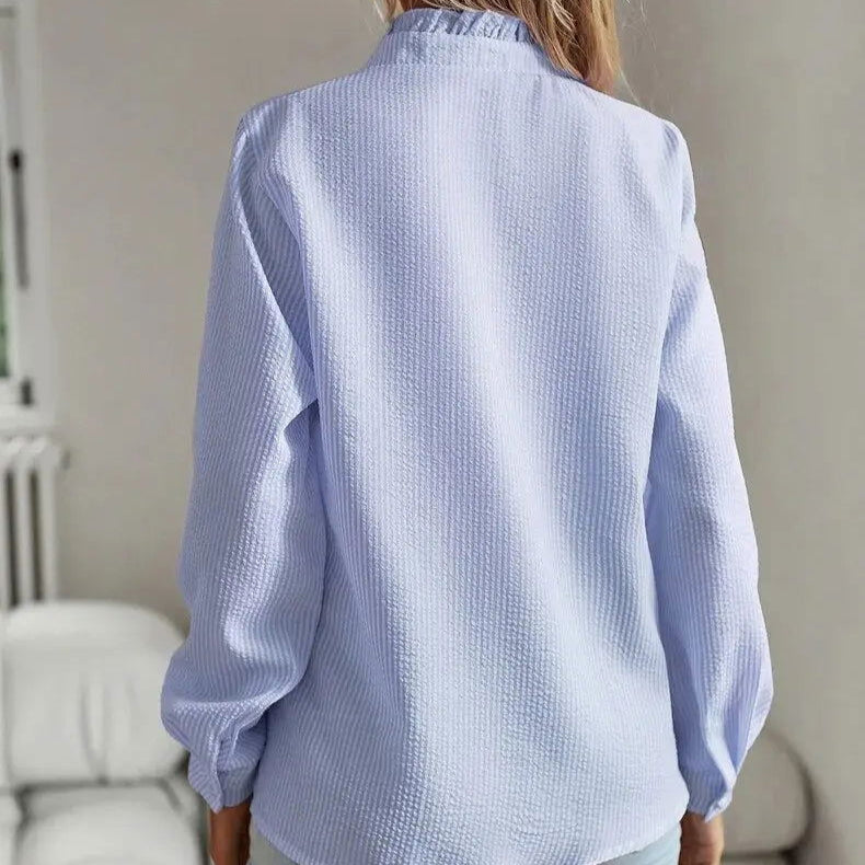 Women's - Long Sleeve Blouse - Soft Fabric - Stylish Viola Collection - Perfect for Any Occasion