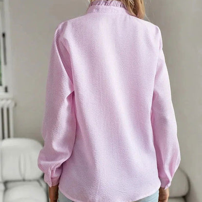 Women's - Long Sleeve Blouse - Soft Fabric - Stylish Viola Collection - Perfect for Any Occasion