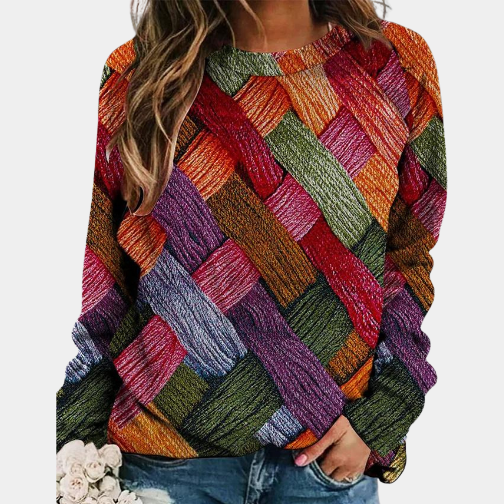 Women's - Colourful Knitted Jumper - Casual Fit