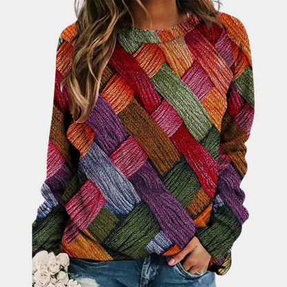 Women's - Colourful Knitted Jumper - Casual Fit