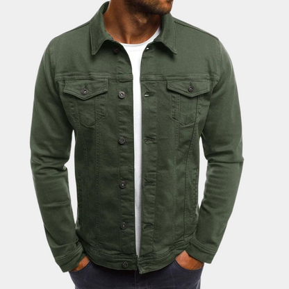 Men's - Denim Jacket - Classic Button Up Style