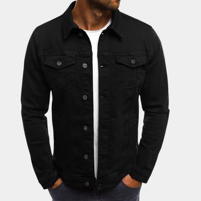 Men's - Denim Jacket - Classic Button Up Style