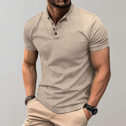 Men's - Short Sleeve Casual Polo Shirt - Stylish Comfort