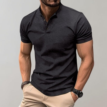 Men's - Short Sleeve Casual Polo Shirt - Stylish Comfort