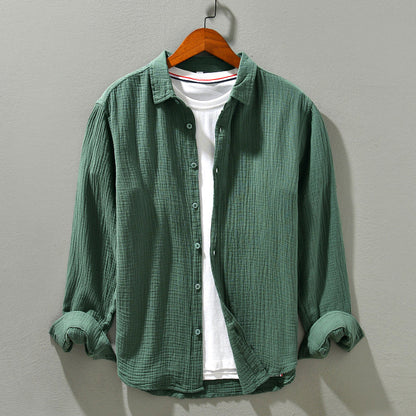 Men's - Casual Long Sleeve Shirt - Relaxed Fit
