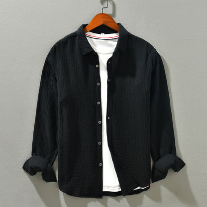 Men's - Casual Long Sleeve Shirt - Relaxed Fit