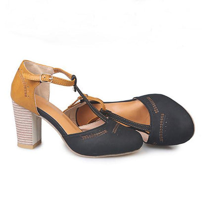 Women's - Stylish Block Heel Sandals - Comfortable & Trendy Footwear