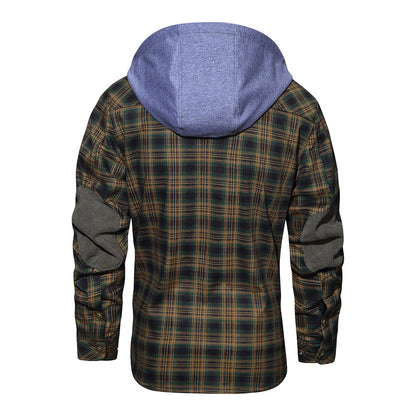 Men's - Lumberjack Hoodie - Cosy Flannel Material - Stylish Casual Wear