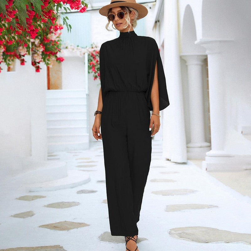 Women's - Chic Summer Jumpsuit - Lightweight Fabric - Versatile & Stylish Design for Effortless Elegance