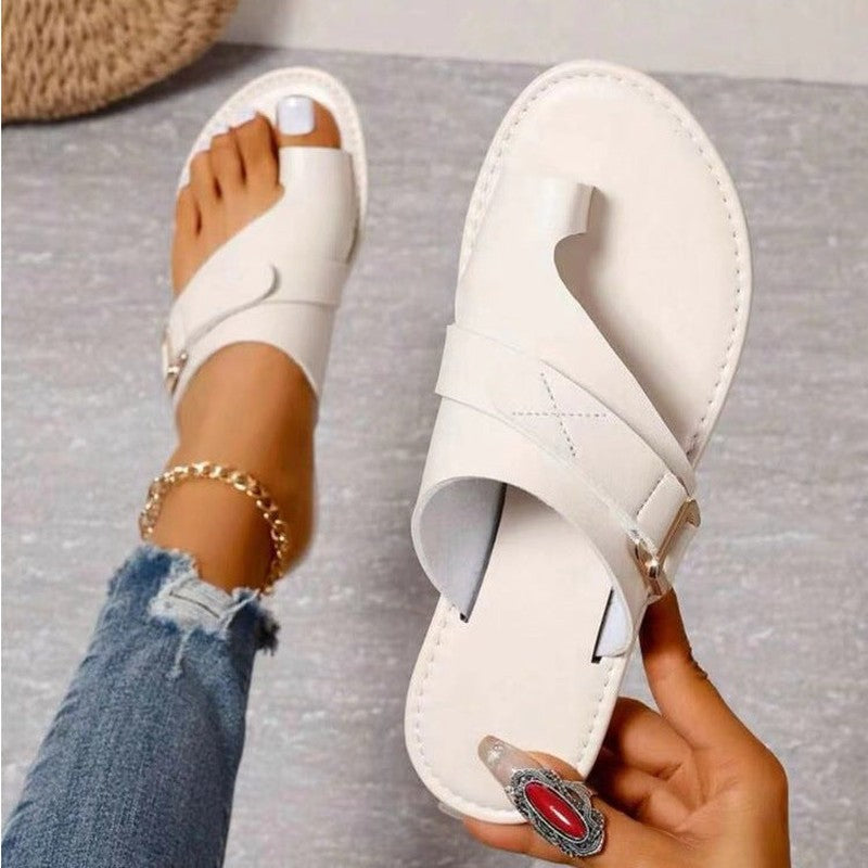 Women's - Stylish Leather Sandals - Supportive Fit