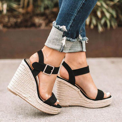 Women’s - Wedge Slipper Heels – Elegant & Comfortable