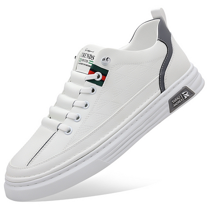 Men's - Casual Leather Sneakers - Stylish Footwear