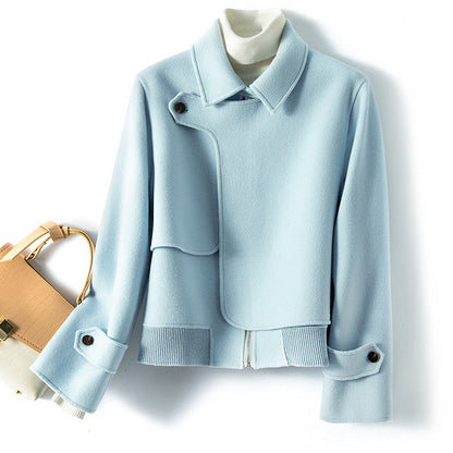 Women's - Stylish Wool Jacket - Classic Warmth & Timeless Elegance