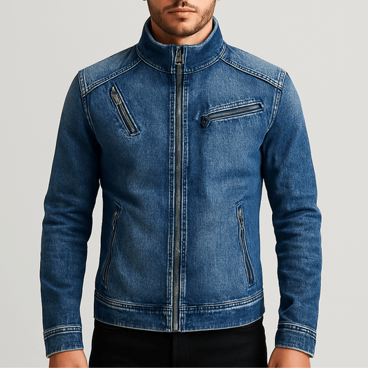 Men - Jacket - Denim - Stand Collar Fit