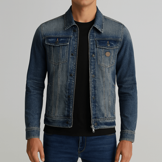 Men - Jacket - Vintage Denim - Retro Look