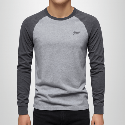 Men - T-Shirt - Long Sleeve - Cotton Blend