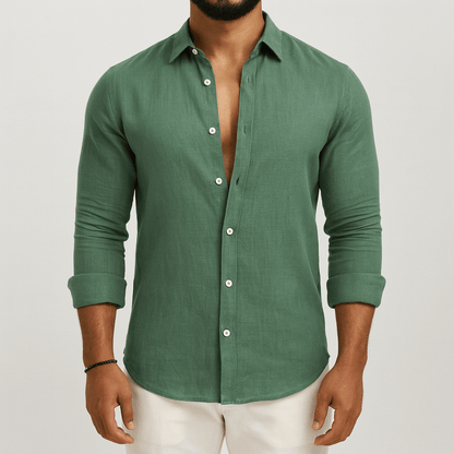 Men's - Button-Up Long-Sleeve Shirt - Modern Fit