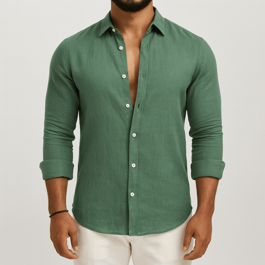 Men's - Button-Up Long-Sleeve Shirt - Modern Fit