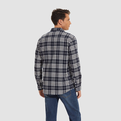 Men's - Long Sleeve Shirt – Cotton, Plaid Flannel – Casual Style