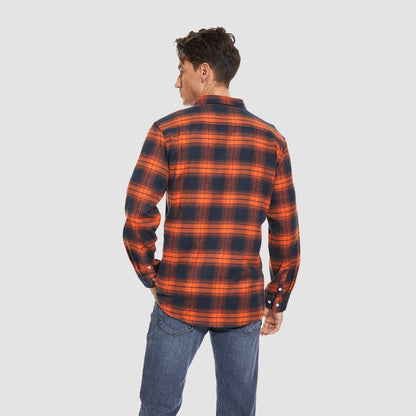Men's - Long Sleeve Shirt – Cotton, Plaid Flannel – Casual Style