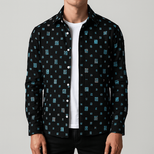 Men's - Denim Shirt - Frayed Detail Durable Fit