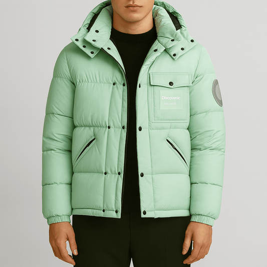 Men's - Hooded Down Jacket - Warm Winter Wear