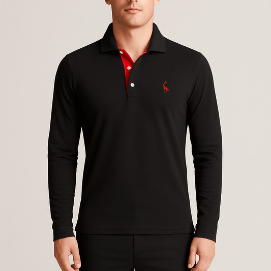 Men's - Long Sleeve Polo Shirt - Casual Fit