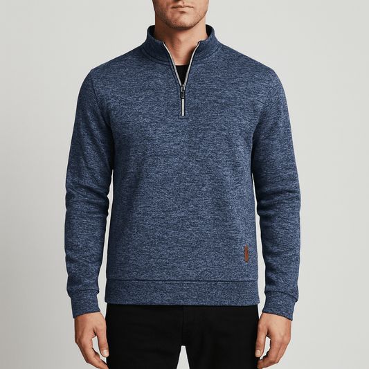 Men's - Quarter Zip Sweatshirt - Casual Pullover