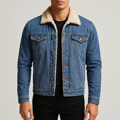 Men's - Stylish Denim Jacket with Warm Lining