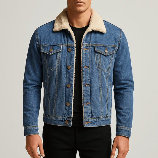 Men's - Stylish Denim Jacket with Warm Lining