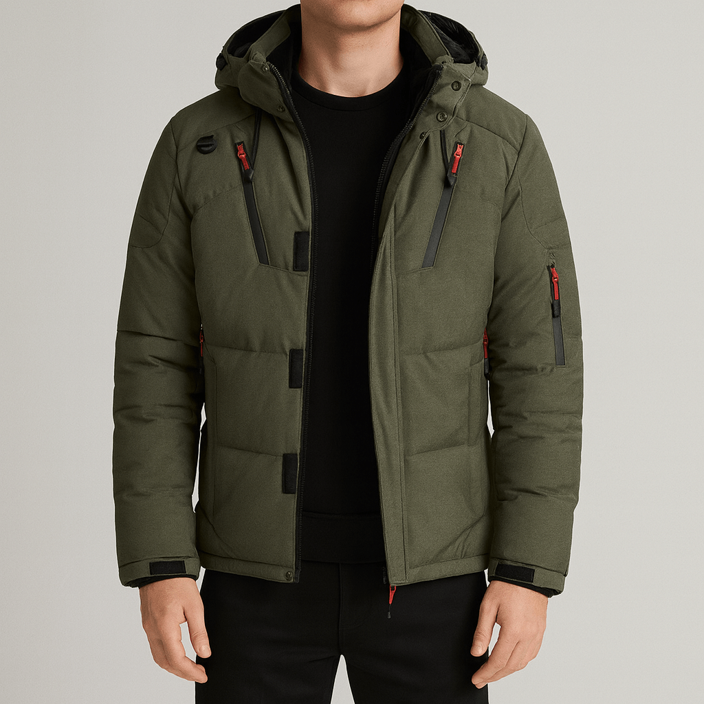 Men's - Winter Jacket - Hooded Warm Padded Coat