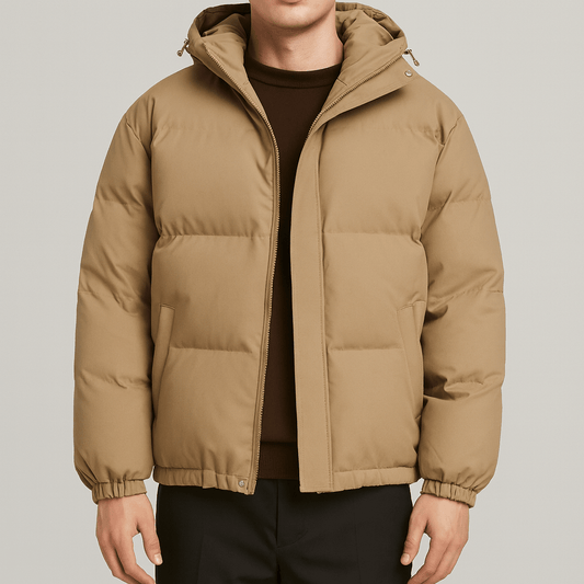 Men's - Winter Puffer Jacket - Warm & Stylish