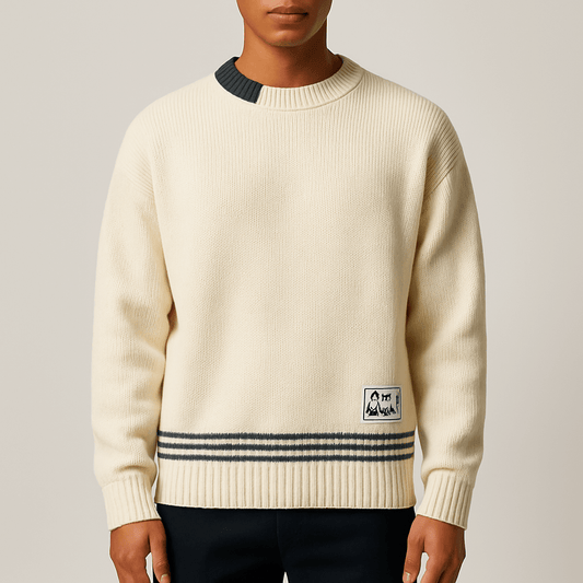 Men's - Color Tone Knitted Sweater - Cosy, Stylish, Soft Material - Perfect for Fall