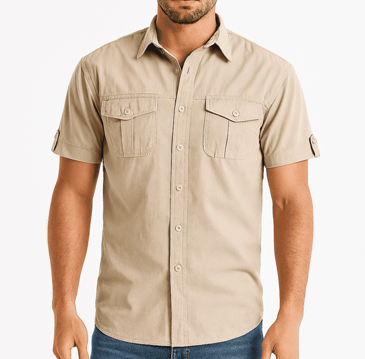 Men's - Durable Cargo Shirt - Lightweight Fabric - Ideal for Outdoor Adventures