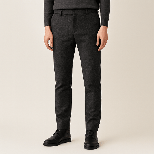 Men's - Slim Fit Pants - Comfortable Stretch Fabric - Stylish Everyday Wear