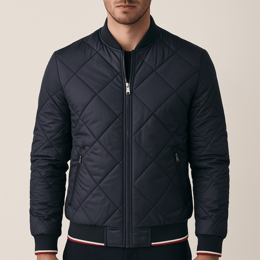 Men's Soft Quilted Bomber Jacket