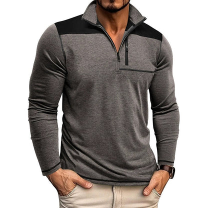 Men’s - Slim Fit Half Zip Pullover Shirt - Soft Knit