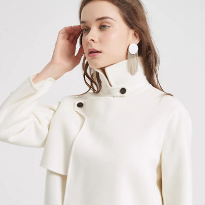 Women's - Stylish Wool Jacket - Classic Warmth & Timeless Elegance