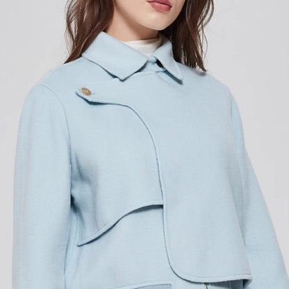 Women's - Stylish Wool Jacket - Classic Warmth & Timeless Elegance