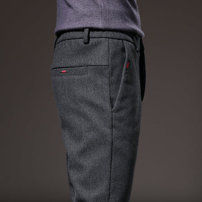 Men's - Slim Fit Pants - Comfortable Stretch Fabric - Stylish Everyday Wear