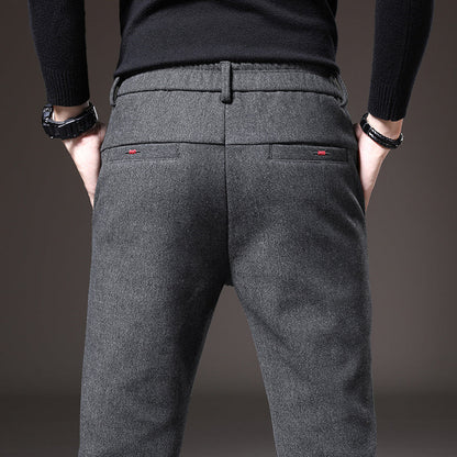 Men's - Slim Fit Pants - Comfortable Stretch Fabric - Stylish Everyday Wear