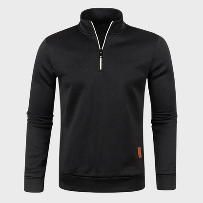 Men's - Quarter Zip Sweatshirt - Casual Pullover