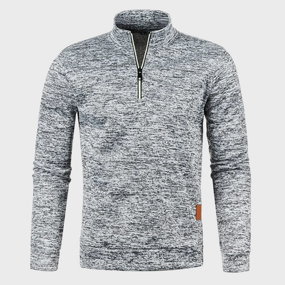 Men's - Quarter Zip Sweatshirt - Casual Pullover